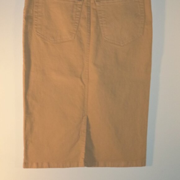 Dolce & Gabbana Italian luxury tan pencil knee length skirt D&G size 42 / 28 - Picture 7 of 7